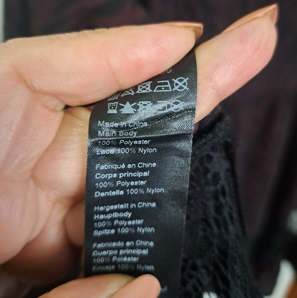 NWT AVENUE STUDIO BOHO TOP IN PLUM ZEBRA - Picture 6 of 8